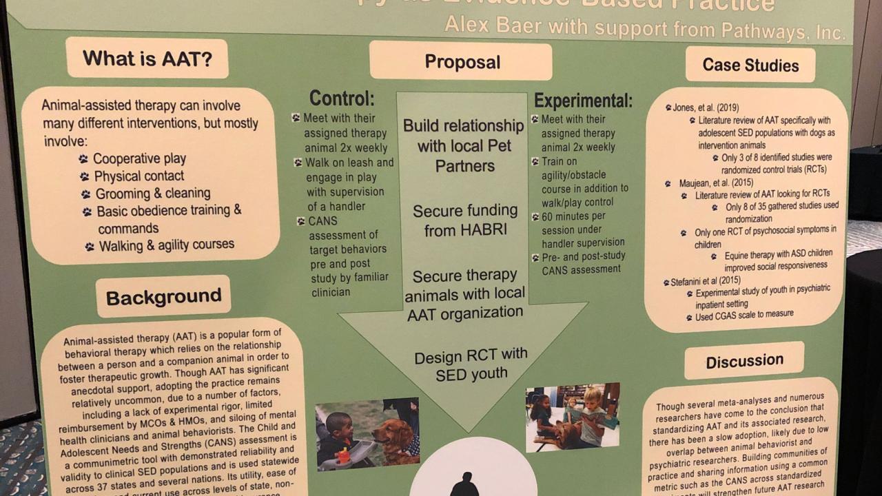 Presentation on animal assisted therapy by Alex Baer