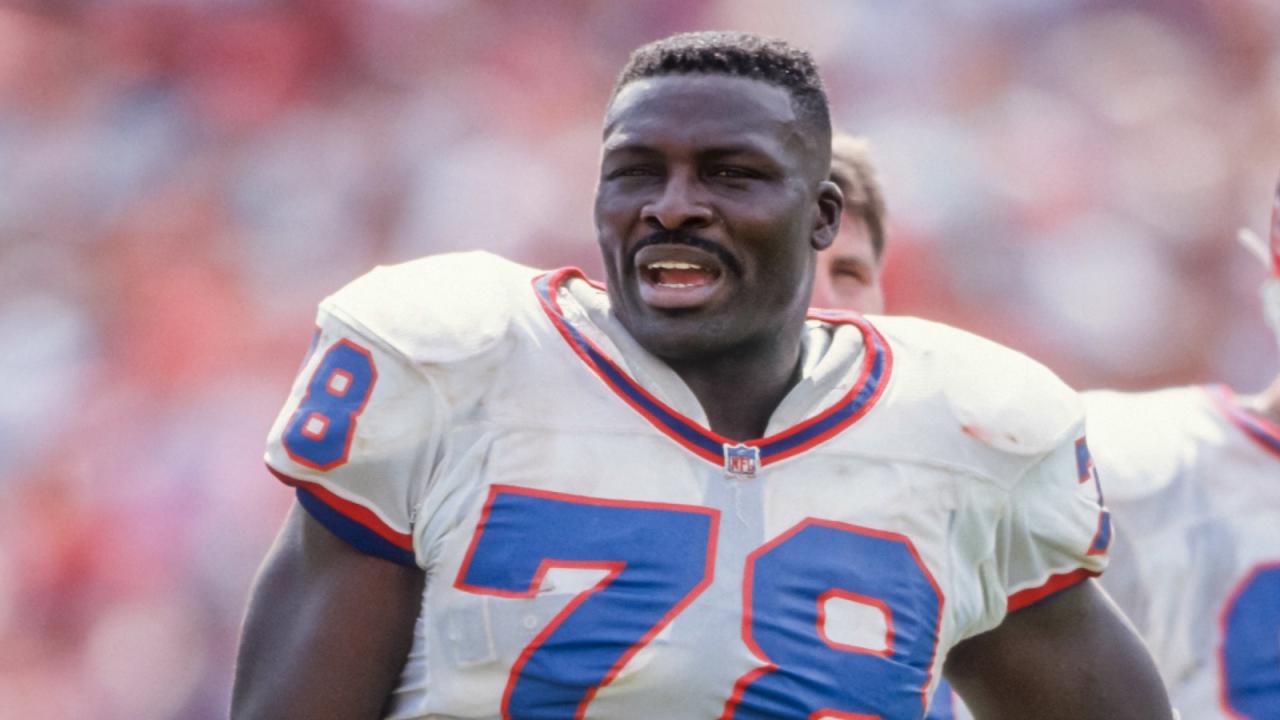 bruce smith autographed football