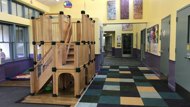 A second playground inside the Erwin Child and Family Center